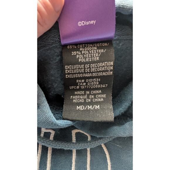 Lilo And Stitch Hoodie Hooded Sweatshirt sz Medium Hoodie "Over It" Disney - Picture 7 of 7